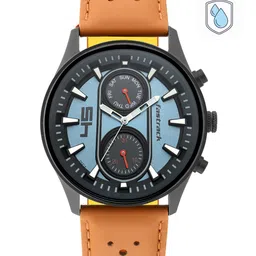 Fastrack Men Blue & Tan Brown Analogue Watch 3224NL02-image-43
