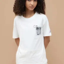 Kappa Off White Cotton Regular Fit Printed T-Shirt-picture-45