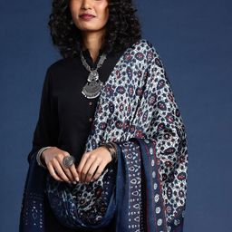 Taavi Ethnic Motifs Printed Block Print Dupatta image 1