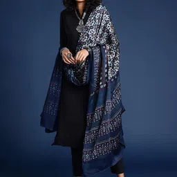 Taavi Ethnic Motifs Printed Block Print Dupatta image 2