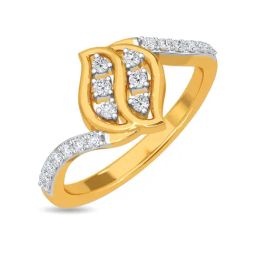Kisna Diamond & Gold Jewellery Somer 14k (585) Diamond & Gold Ring For Women-picture-39