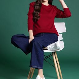 DressBerry Ribbed Acrylic Pullover-47