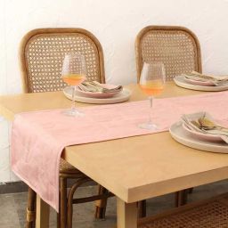 House This Silsako Light Pink Cotton Runner-33