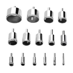 uptodateprouducts Diamond Hole Saw Set Masonry Round 6 to 50 mm Dia. Range Carbon Steel Silver (Set of 15 Pcs)-81