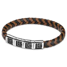 Guy Laroche Adam Leather Men Brown Bracelet-picture-23