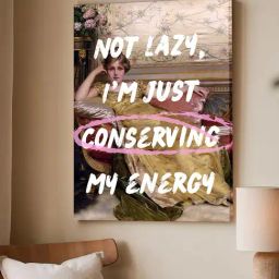 Art Street Gold Feminist Altered Stretch Canvas Painting-image-68