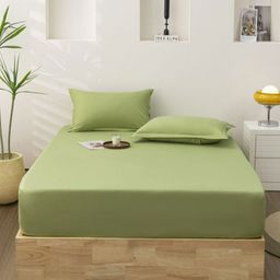 JC HOME Green Printed 140 TC King Bedsheet Set 2 m x 2.20 m-image-76