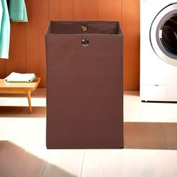 Myntra Elegant Homes Brown Foldable Laundry Basket With Holding Rings-44