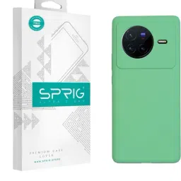 Sprig Liquid Silicone Back Cover for Vivo X80 5G (Green)-image-80