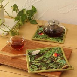 House This Sunderbans Green Cotton Pot Holders - Set of 2-32