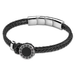 Guy Laroche Marc Leather Men Black Bracelet-image-74