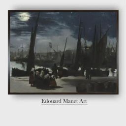 The Art House Black & Blue Wooden Framed Canvas Painting Wall Art-image-68
