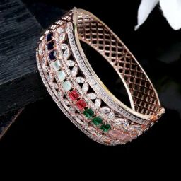 YouBella Jewellery Celebrity Inspired Gold-Plated American Diamond Classic Bracelet-image-19
