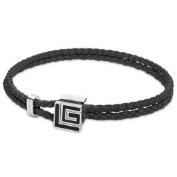 Guy Laroche Adrien Leather Men Black Bracelet-image-52