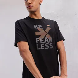 HRX by Hrithik Roshan Brand Logo & Typography Printed Training T-shirt-image-82