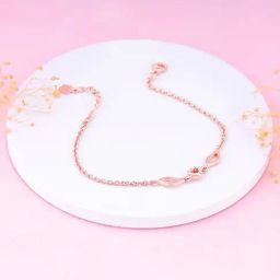 GIVA 92.5 Sterling Silver Rose Gold Love Affection Bracelet-image-30