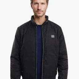 Rare Rabbit Black Regular Fit Solid Jacket-21