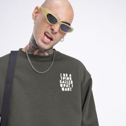 glitchez Modern Cool Minimal Printed Oversized Fit Sweatshirt-image-7