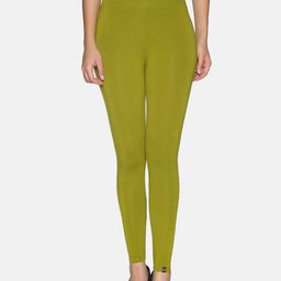 TWIN BIRDS Women Olive Green Solid Ankle Length Leggings-image-52