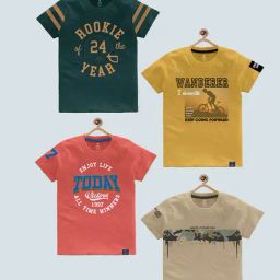 Codez Kids Multicolor Printed T-Shirt (Pack Of 4)-picture-26