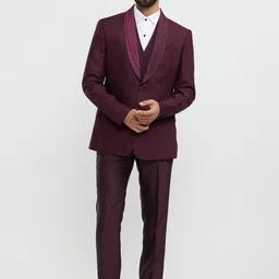 Twamev Self Design Double-Breasted 5-Piece Ethnic Suit-image-1