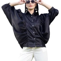 Melon by PlusS Black Regular Fit Casual Shirt-image-98