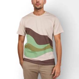Celio* Beige Cotton Regular Fit Printed T-Shirts-image-51