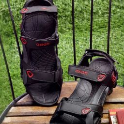 Asian Men's Black Floater Sandals-48