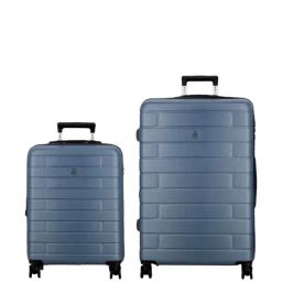 Jump Esco Blue 8 Wheels Large Hard Cabin Trolley Bag Set of 2-image-16