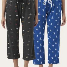 Dreamz by Pantaloons Blue Black Cotton Printed Pyjamas-image-53