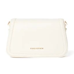 Forever New Ivory Medium Baz Saddle Bag-picture-37