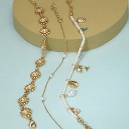 Zaveri Pearls Gold Tone Set of 3 Contemporary Vaccy Wear Bracelets-ZPFK12090-19