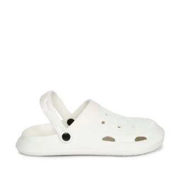 Mozafia Men's White Back Strap Clogs-picture-28