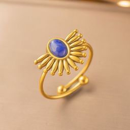 MYKI Gold-Plated Stones-Studded Finger Ring-53