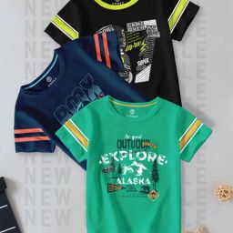 Codez Kids Multicolor Printed T-Shirt (Pack Of 3)-52