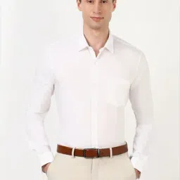 Peter England White Cotton Slim Fit Printed Shirt-picture-41