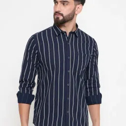 Duke Blue Slim fit Stripes Shirt-picture-39