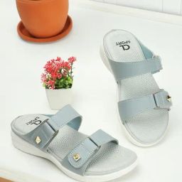 Carlton London Women's Sky Blue Casual Sandals-picture-37