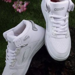 Asian Men's White Ankle High Sneakers-image-46