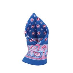 Alvaro Castagnino Blue Printed Pocket Square-image-38