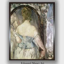 The Art House Black & White Before the Mirror Wooden Framed Painting Wall Art-image-8