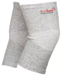 AccuSure Small Bamboo Yarn 4 Way Stretchable Pain Relief Knee Support AOK12-S-11