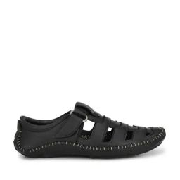 Eego Italy Men's Black Fisherman Sandals-26