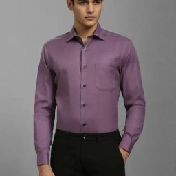Louis Philippe Purple Cotton Regular Fit Shirt-picture-29