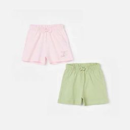 Juniors by Lifestyle Kids Pink & Green Cotton Printed Shorts (Pack of 2)-image-13