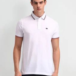 Arrow Sport White Cotton Regular Fit Polo T-Shirt-image-8