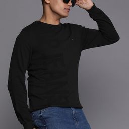Louis Philippe Jeans Self Design Pure Cotton Pullover-image-128