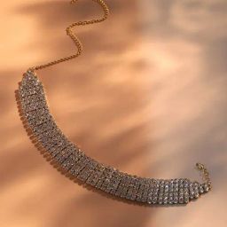 Sohi silver plated designer party necklace for women-11