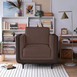 Sleepyhead Mojo Crazy Brown Fabric 1 Seater Sofa-image-38