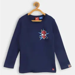 H by Hamleys Kids Navy Cotton Printed Full Sleeves T-Shirt-image-87